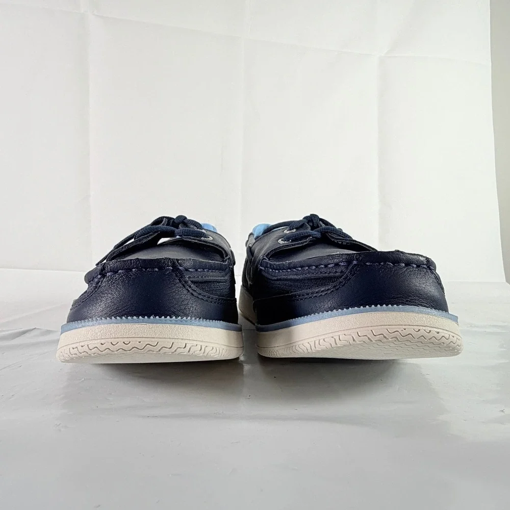 Sperry Surveyor 2-Eye Navy Blue Leather Boat Shoes Men's 12 W New in Box